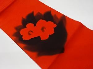 リサイクル　塩瀬草花模様名古屋帯